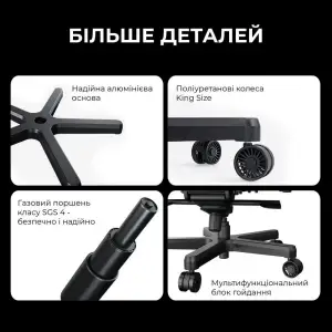 Кресло для геймеров Anda Seat Kaiser 3E XL Grey Fabric (AD23YC-XL-09-G-CF-G01) UA