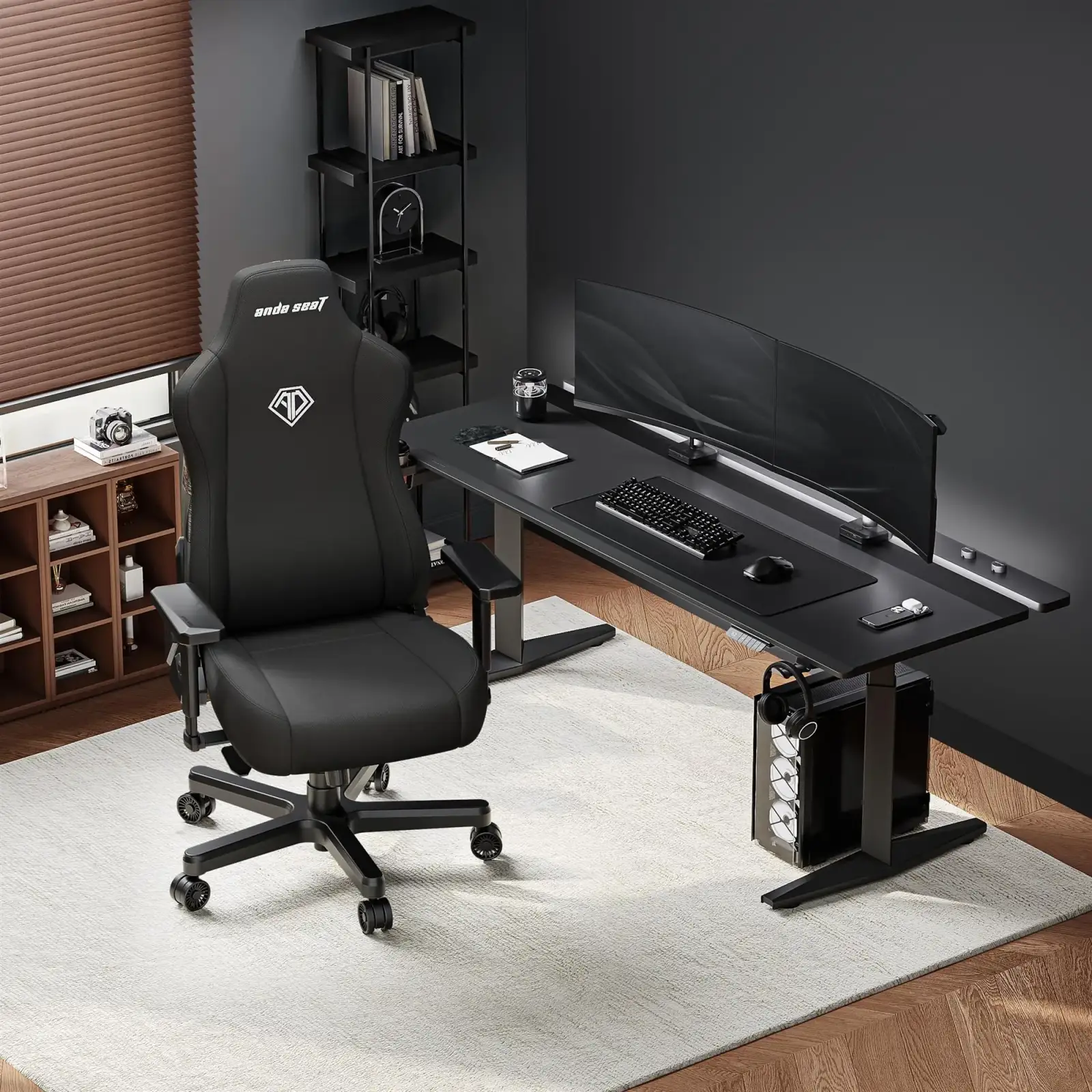 Кресло для геймеров Anda Seat Kaiser 3E Size XL Black (AD23YC-XL-09-B-CF-B01) UA