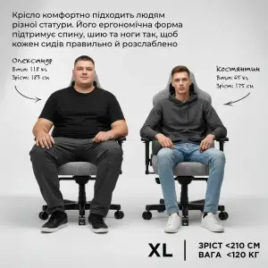 Кресло для геймеров Anda Seat Kaiser 3E Size XL Black (AD23YC-XL-09-B-CF-B01) UA