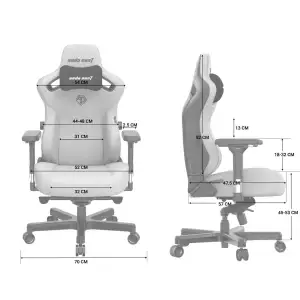 Кресло для геймеров Anda Seat Kaiser 3 Size L Black (AD12YDC-L-01-B-PV/C) UA