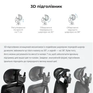 Крісло для геймерів Anda Seat X-Air Mega Size XL Mesh Gray Twilight (AD-WY-01-GGSP) UA