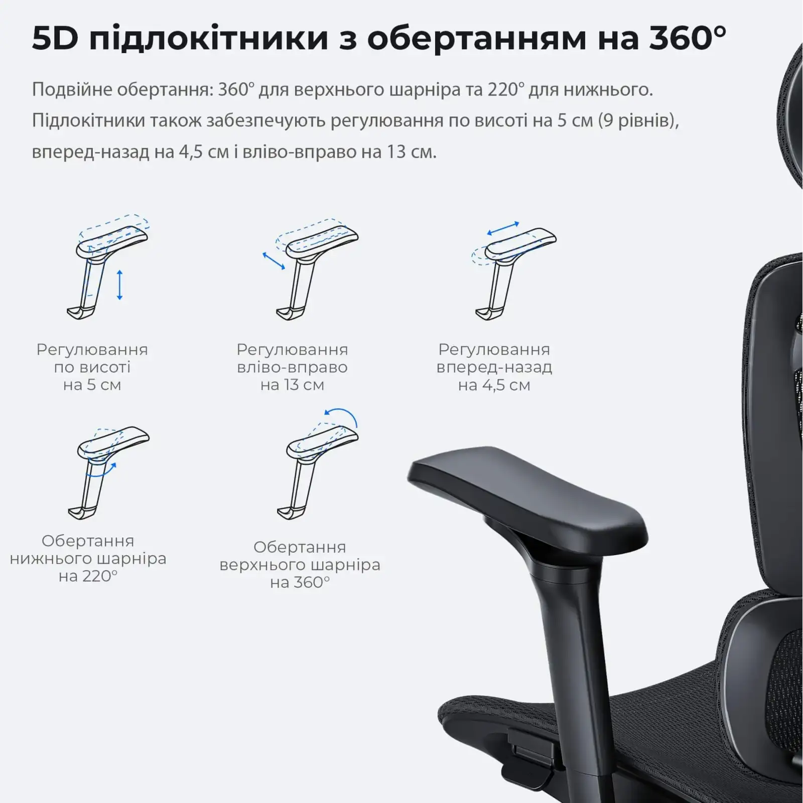 Кресло для геймеров Anda Seat X-Air Pro Size XL Mesh Gray Twilight (AD-WY-01-GGSP-G01) UA