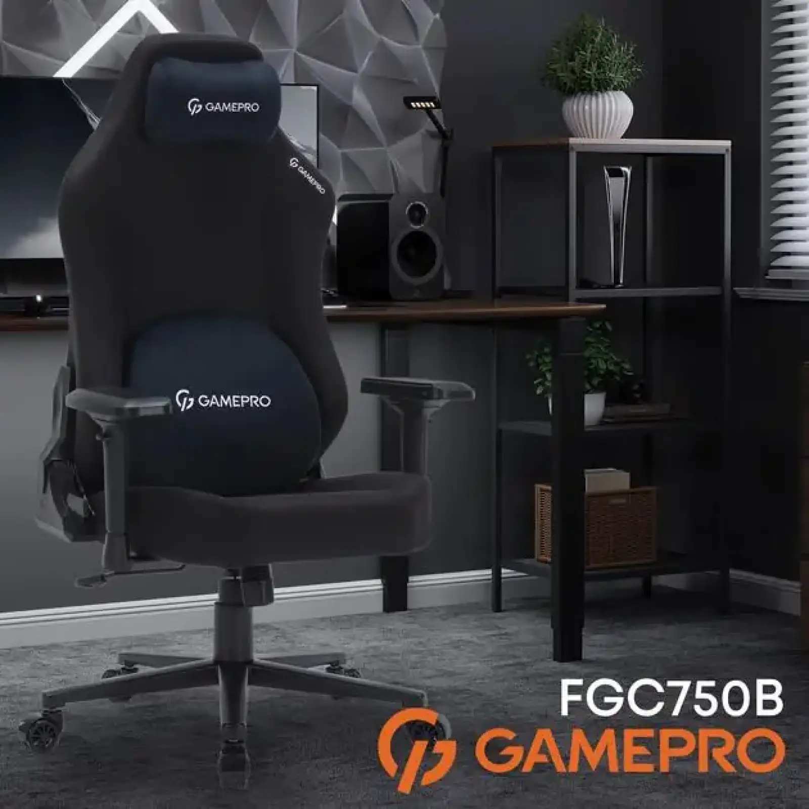Крісло для геймерів GamePro FGC750 Fabric Black (FGC750B) UA