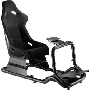Крісло-кокпіт з кріпленням для керма та педалей GamePro RS167 Black UA