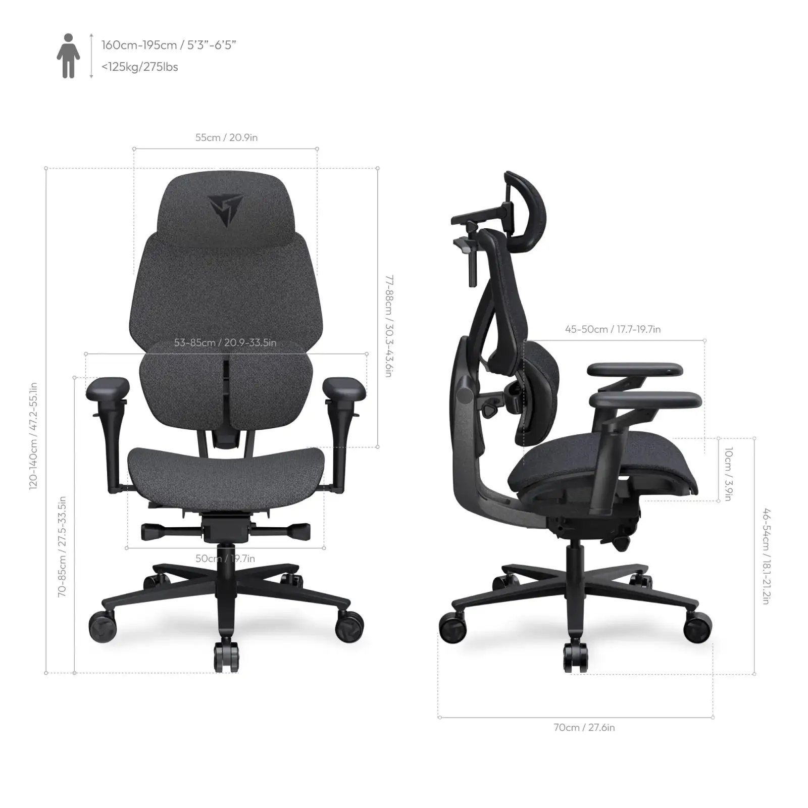 Кресло для геймеров TX3 Flex Pro Loft Dark Grey (TEGC-307510Z.Z3) UA