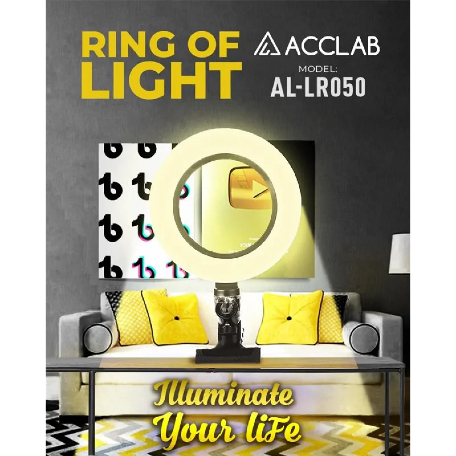 Кольцевая USB LED-лампа ACCLAB AL-LR050 (1283126511578) UA