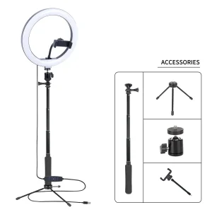 Кільцева USB LED-лампа Zomei ZM261 (kit3) 10" + штатив 0.83 м UA