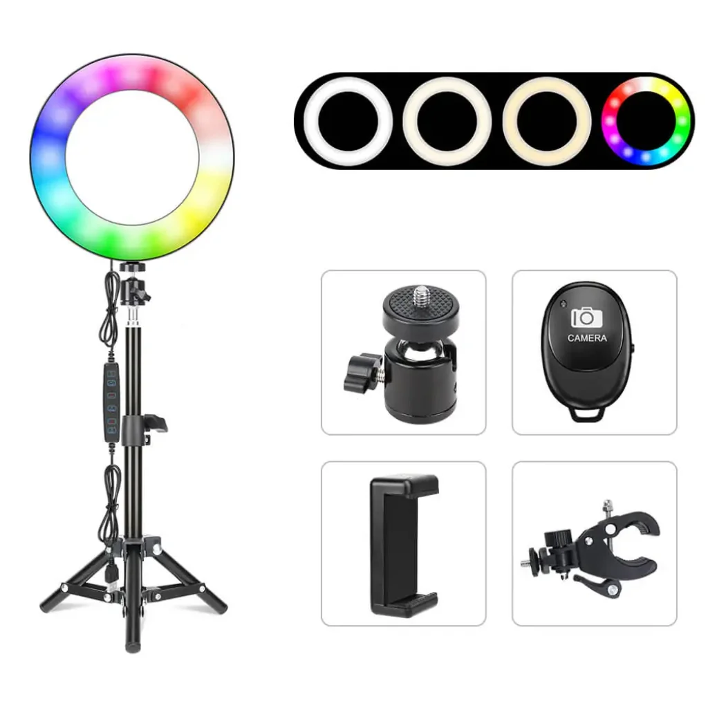 Кільцева USB RGB LED-лампа Zomei RGB108 8