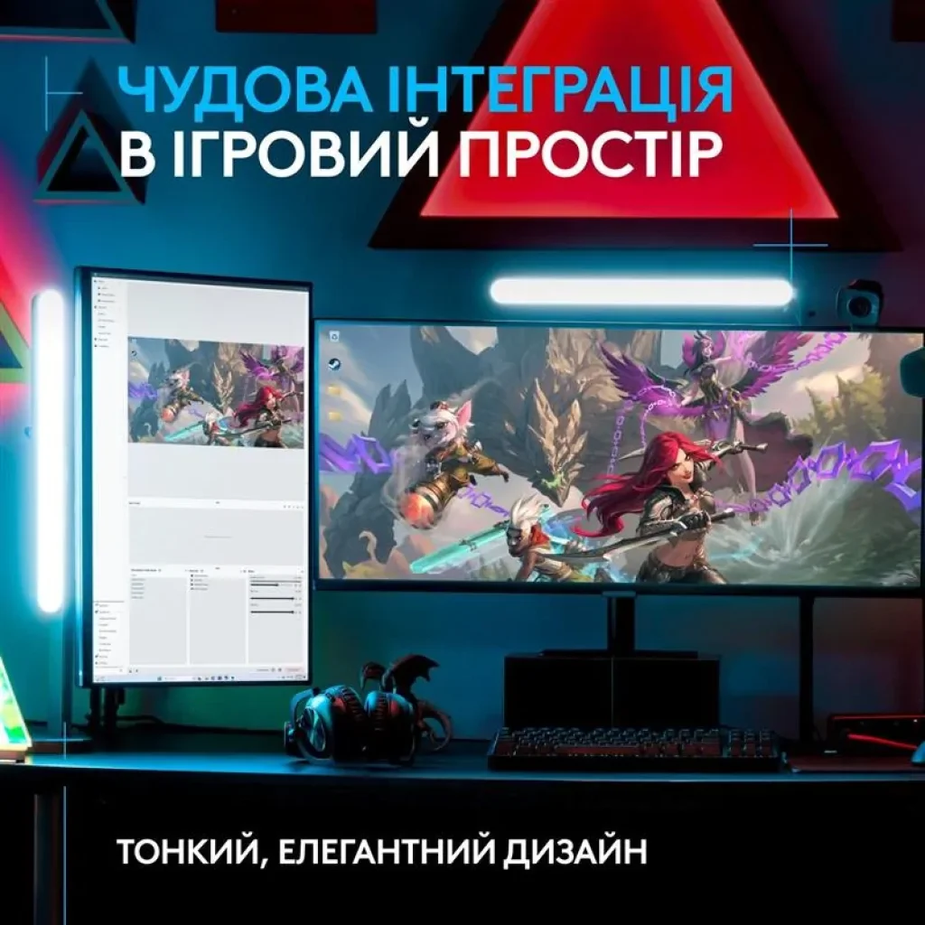Лампа блогера Logitech Litra Beam TrueSoft Graphite (946-000020) UA