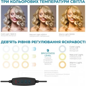 Кольцевая USB LED-лампа ACCLAB Ring of Light AL-LR101 (1283126502033) UA