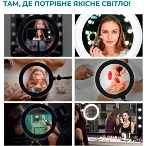 Кольцевая USB LED-лампа ACCLAB Ring of Light AL-LR101MB + микрофон и Bluetooth управление (1283126502057) UA