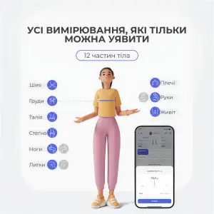 Умная измерительная рулетка RENPHO Smart Tape Measure (R-Y002-BK) UA