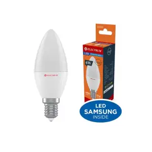 Лампа светодиодная свеча Electrum 6W E14 4000K (A-LC-0725) UA
