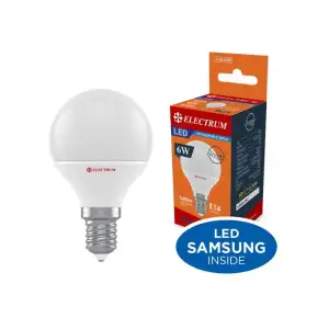 Лампа светодиодная шар Electrum 6W E14 4000K (A-LB-0749) UA