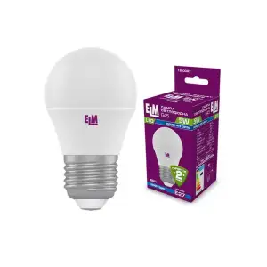 Лампа светодиодная шар ELM 5W E27 4000K (18-0087) UA