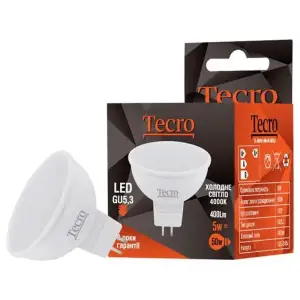 Лампа светодиодная Tecro 5W GU5.3 4000K (TL-MR16-5W-4K-GU5.3) UA