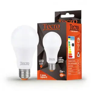 Лампа светодиодная Tecro 15W E27 4000K (TL-A60-15W-4K-E27) UA