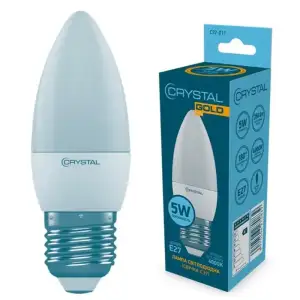 Лампа светодиодная свеча Crystal Gold 5W E27 4000K (C37-011) UA