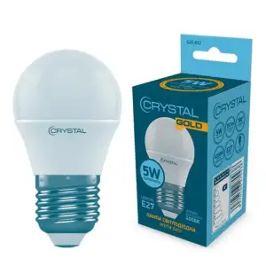 Лампа светодиодная шар Crystal Gold 5W E27 4000K (G45-012) UA
