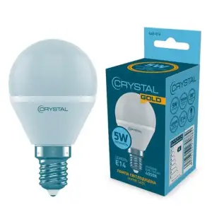 Лампа светодиодная шар Crystal 5W G45 E14 4000K (G45-014) UA