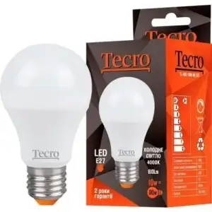 Лампа светодиодная Tecro 10W E27 4000K (TL-A60-10W-4K-E27) UA