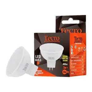 Лампа светодиодная Tecro 5W GU5.3 3000K (TL-MR16-5W-3K-GU5.3) UA