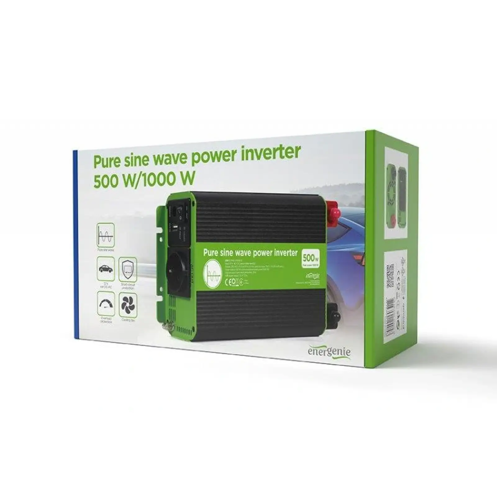Автомобильный инвертор EnerGenie EG-PWC-PS500-01 500W UA