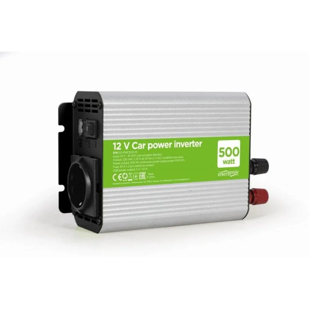 Автомобільний інвертор EnerGenie EG-PWC500-01 500W UA