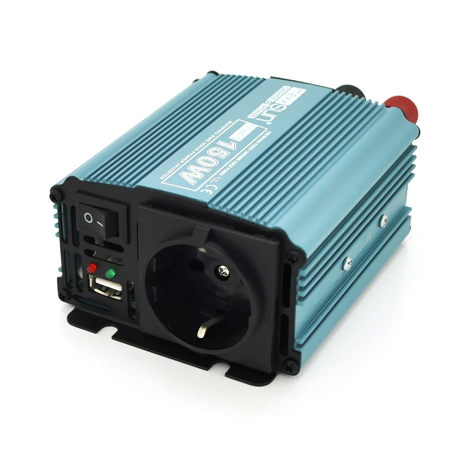 Инвертор напряжения Mexxsun MXS-150, 12V/220V, 150W с модифицированной синусоидой, 1 Shuko, клемные провода (MXS-150-12M/29225) UA
