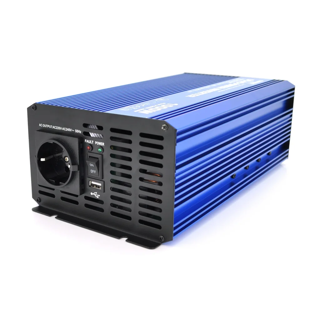 Інвертор напруги Carspa-SINUS-P1000-242/28925 (1000Вт), 12/220V, 1xShuko, 1USB, клеми UA