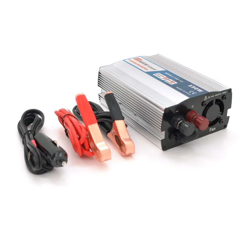 Інвертор напруги Mervesan MRV-15012 (150W), 12/220V, approximated, 1Shuko, клеми + крокодили, Box (MRV-15012/29171) UA