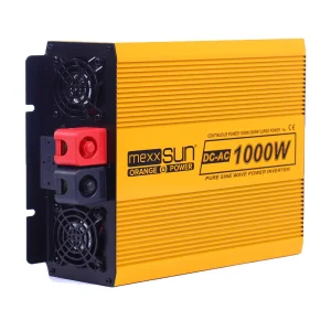 Інвертор напруги Mexxsun MXSPSW-1000, 12V/220V, 1000W з правильною синусоїдою, 2 Shuko, клемні дроти (MXSPSW-1000-12S/29176) UA