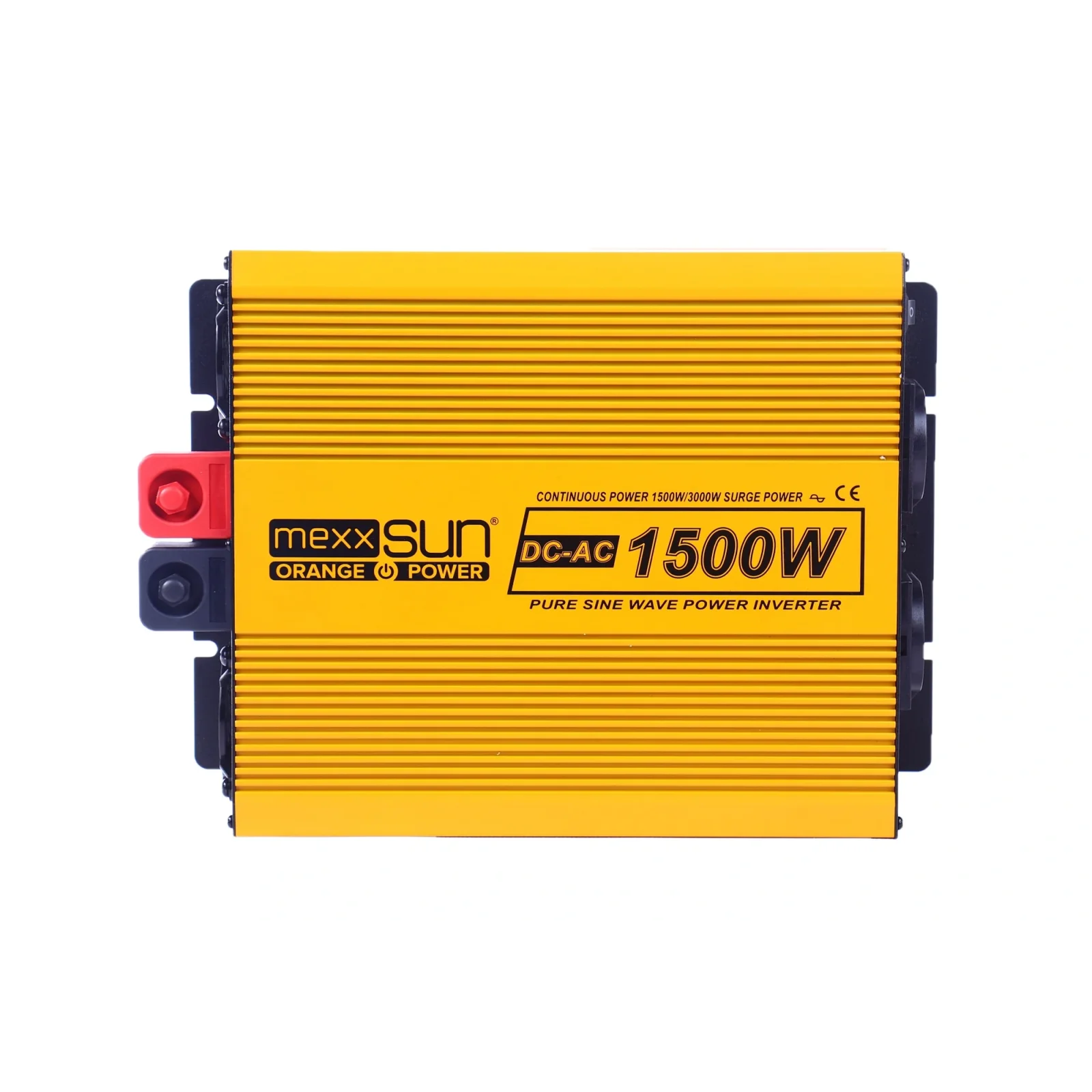Инвертор напряжения Mexxsun MXSPSW-1500, 12V/220V, 1500W с правильной синусоидой, 2 Shuko, клемные провода (MXSPSW-1500-12S/29180) UA