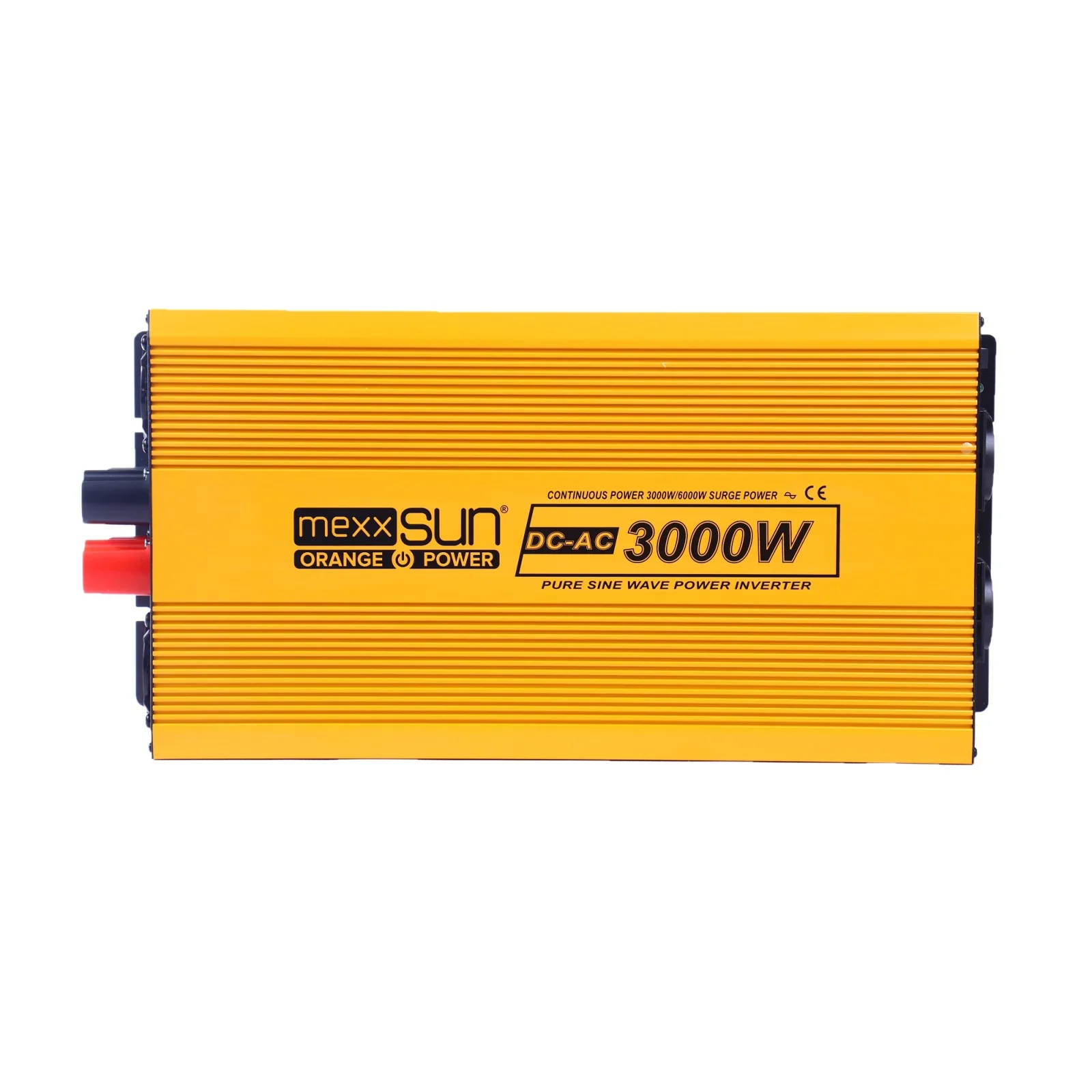 Інвертор напруги Mexxsun MXSPSW-3000, 12V/220V, 3000W з правильною синусоїдою, 2 Shuko, клемні дроти (MXSPSW-3000-12S/29185) UA
