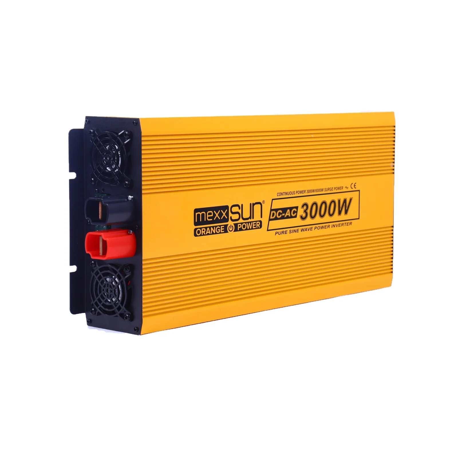 Інвертор напруги Mexxsun MXSPSW-3000, 12V/220V, 3000W з правильною синусоїдою, 2 Shuko, клемні дроти (MXSPSW-3000-12S/29185) UA