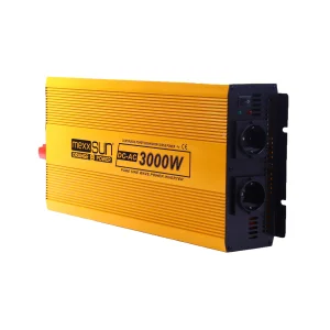 Інвертор напруги Mexxsun MXSPSW-3000, 12V/220V, 3000W з правильною синусоїдою, 2 Shuko, клемні дроти (MXSPSW-3000-12S/29185) UA