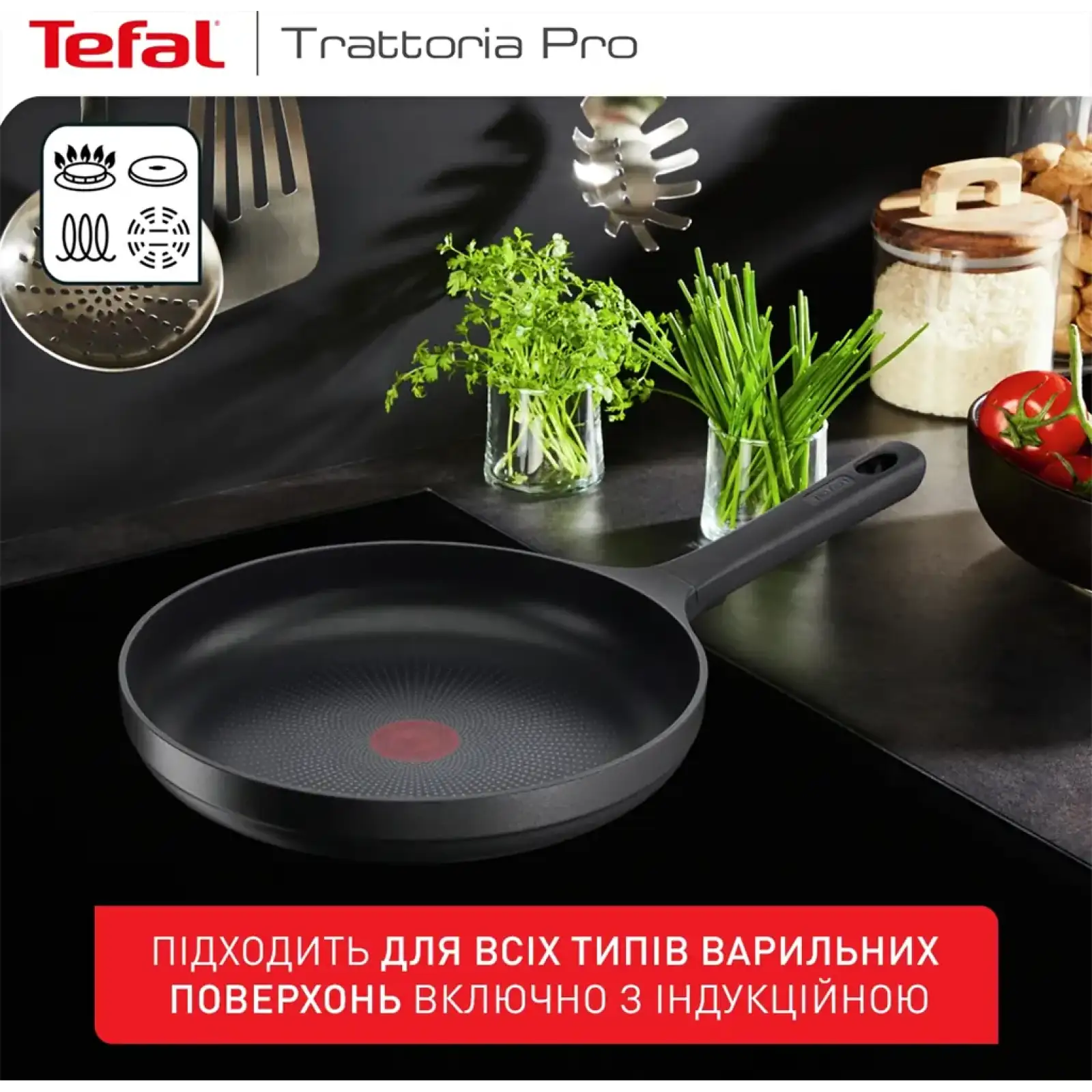 Сковорода Tefal Trattoria Pro 24 см (G6120444) UA