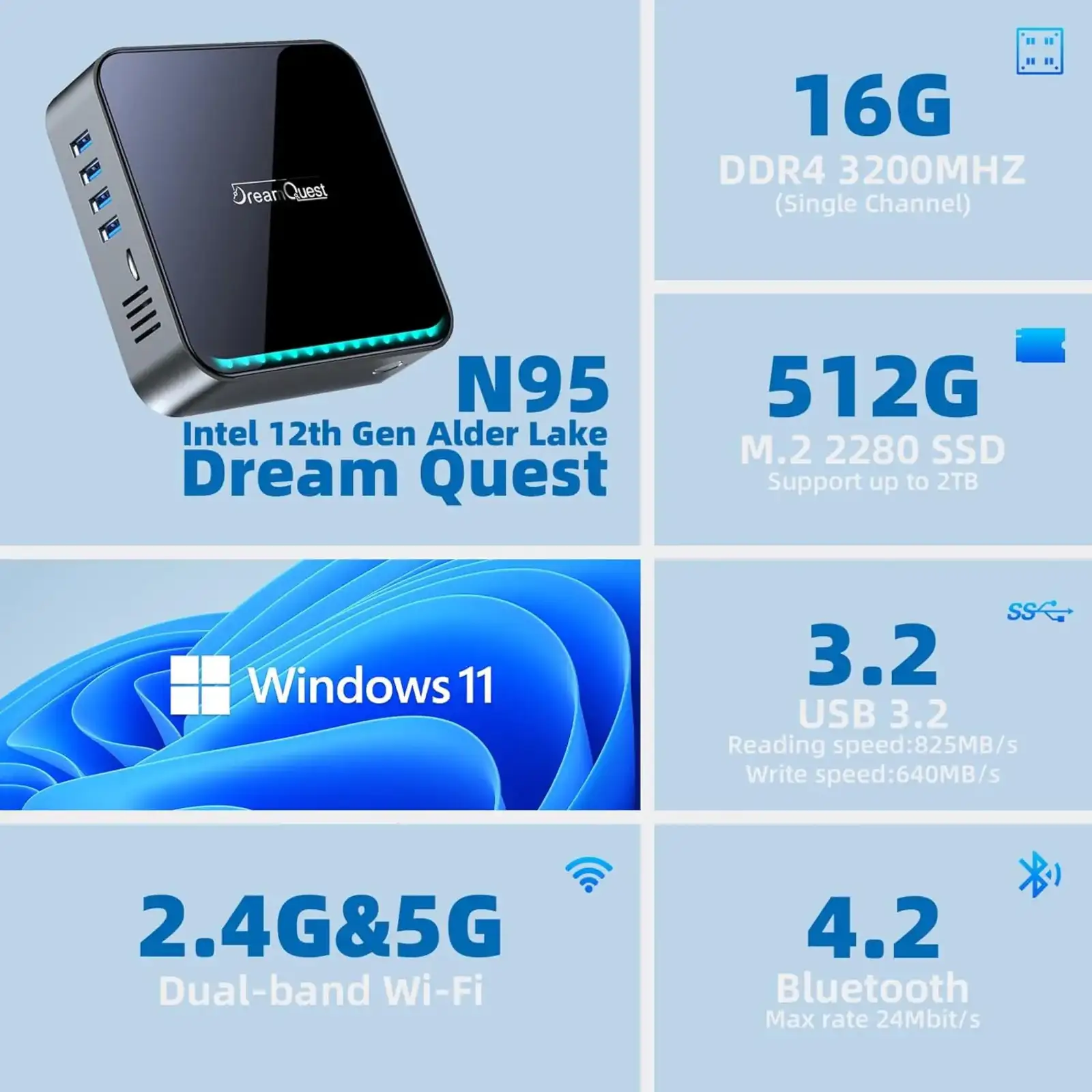 Неттоп DreamQuest Office (Z000001006650) UA