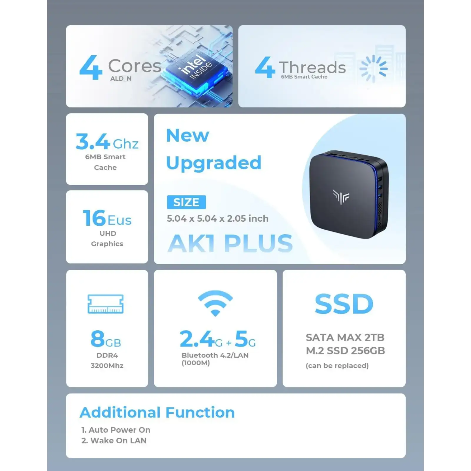 Неттоп NiPoGi AK1 Plus (634562469724) UA
