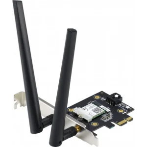 Бездротовий адаптер Asus PCE-AX1800 (AX1800, Bluetooth 5.2, WPA3, MU-MIMO, 2 зовнішні антени) UA