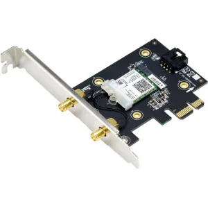 Бездротовий адаптер Asus PCE-AX1800 (AX1800, Bluetooth 5.2, WPA3, MU-MIMO, 2 зовнішні антени) UA