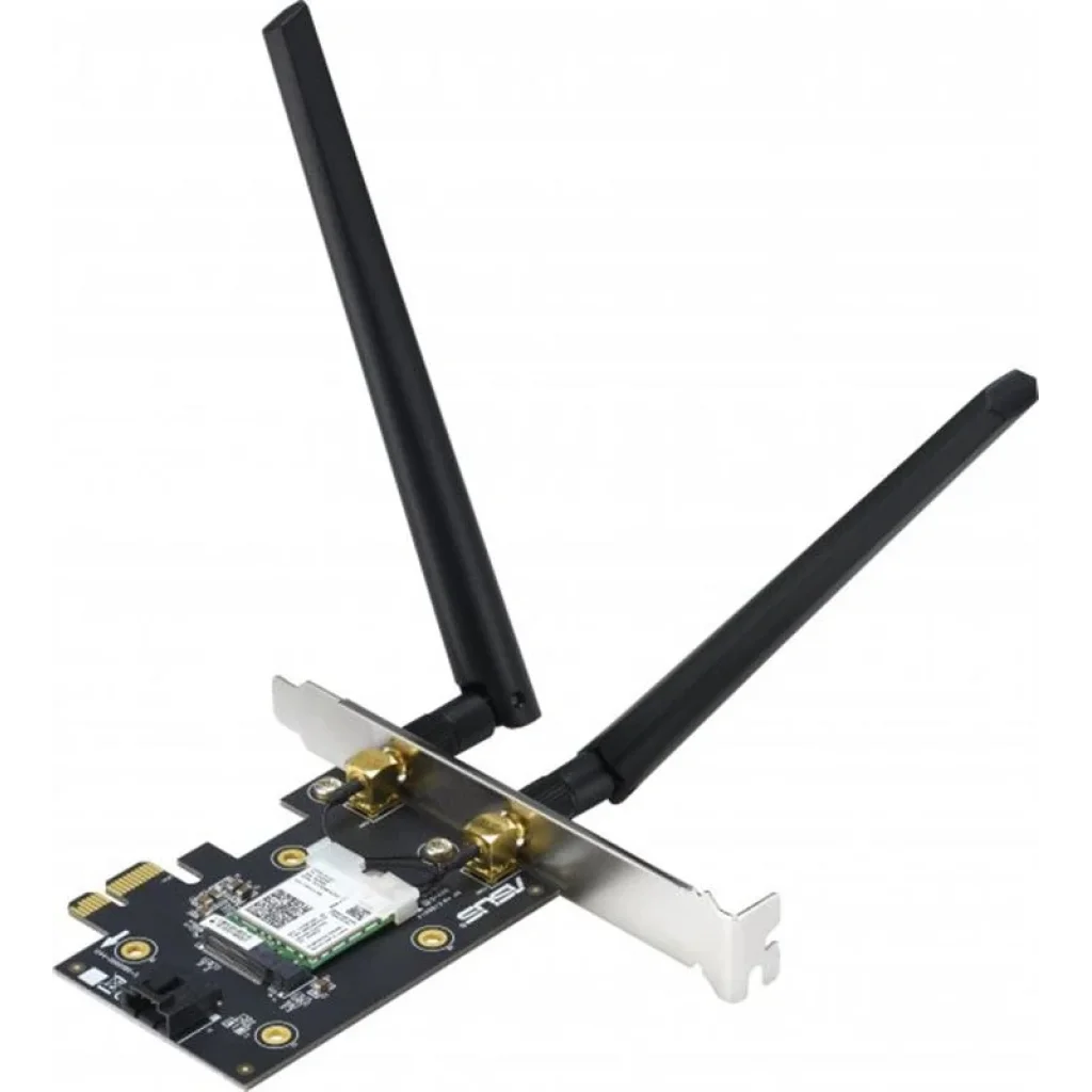 Бездротовий адаптер Asus PCE-AX1800 (AX1800, Bluetooth 5.2, WPA3, MU-MIMO, 2 зовнішні антени) UA
