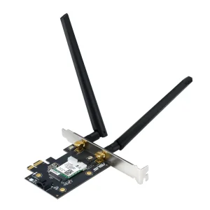 Бездротовий адаптер Asus PCE-AXE5400 (Wi-Fi 6/6E, Bluetooth 5.2, MU-MIMO, OFDMA, 2 зовнішні антени) UA