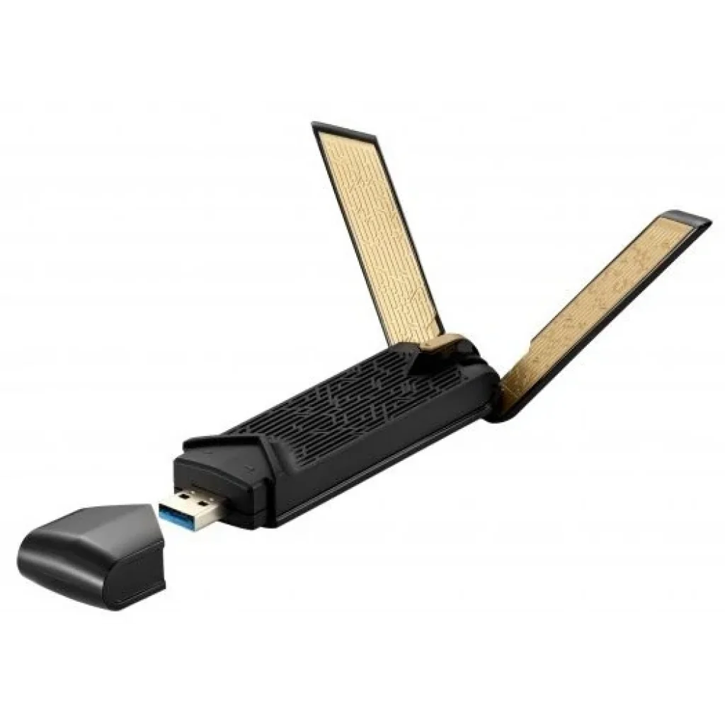 Беспроводной адаптер Asus USB-AX56W/O cradle (AX1800, WiFI 6, USB 3.2, MU-MIMO, OFDMA, 4T4R, WPA3, внешняя антенна) UA