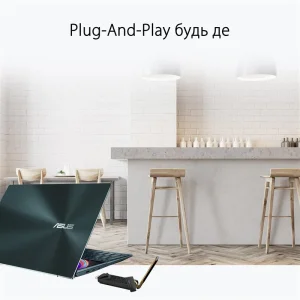 Беспроводной адаптер Asus USB-AX56W/O cradle (AX1800, WiFI 6, USB 3.2, MU-MIMO, OFDMA, 4T4R, WPA3, внешняя антенна) UA