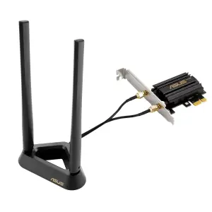 Бездротовий адаптер Asus PCE-AXE59BT (AXE5400, WiFi 6E, Bluetooth 5.2, OFDMA and MU-MIMO, 2 зовнішні антени) UA