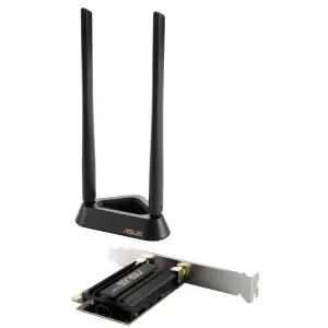 Бездротовий адаптер Asus PCE-AXE59BT (AXE5400, WiFi 6E, Bluetooth 5.2, OFDMA and MU-MIMO, 2 зовнішні антени) UA