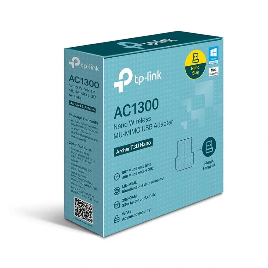 Беспроводной адаптер TP-Link Archer T3U Nano (AC1300, USB 2.0) UA
