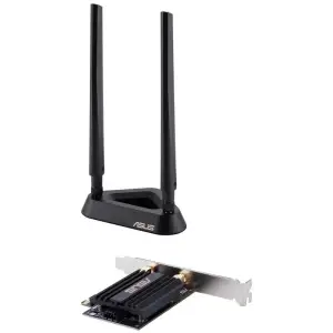 Бездротовий адаптер Asus PCE-AX58BT (AX3000, WiFi6, WPA3, Bluetooth 5.0, MU-MIMO, OFDMA, 2 зовнішні антени) UA