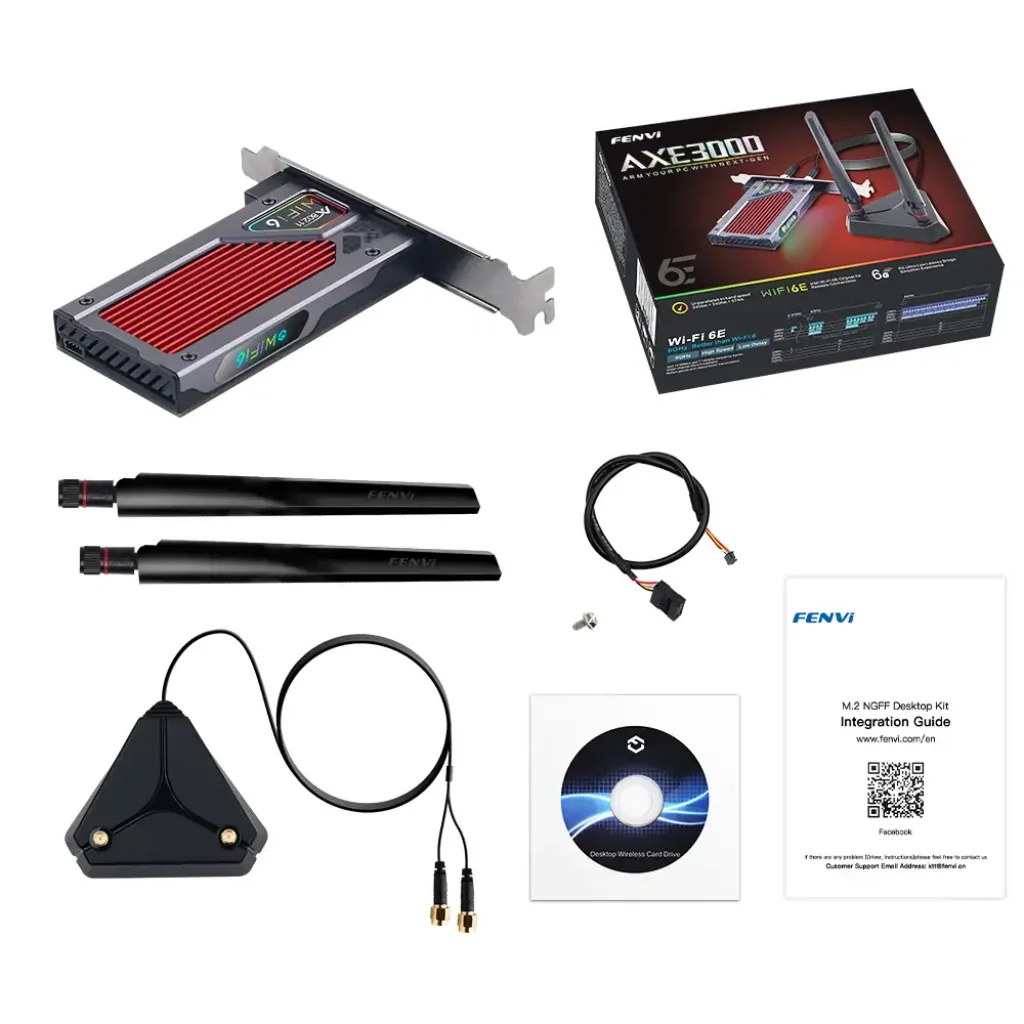 Беспроводной адаптер Fenvi FV-AXE3000RGB Gaming (Intel AX210) UA